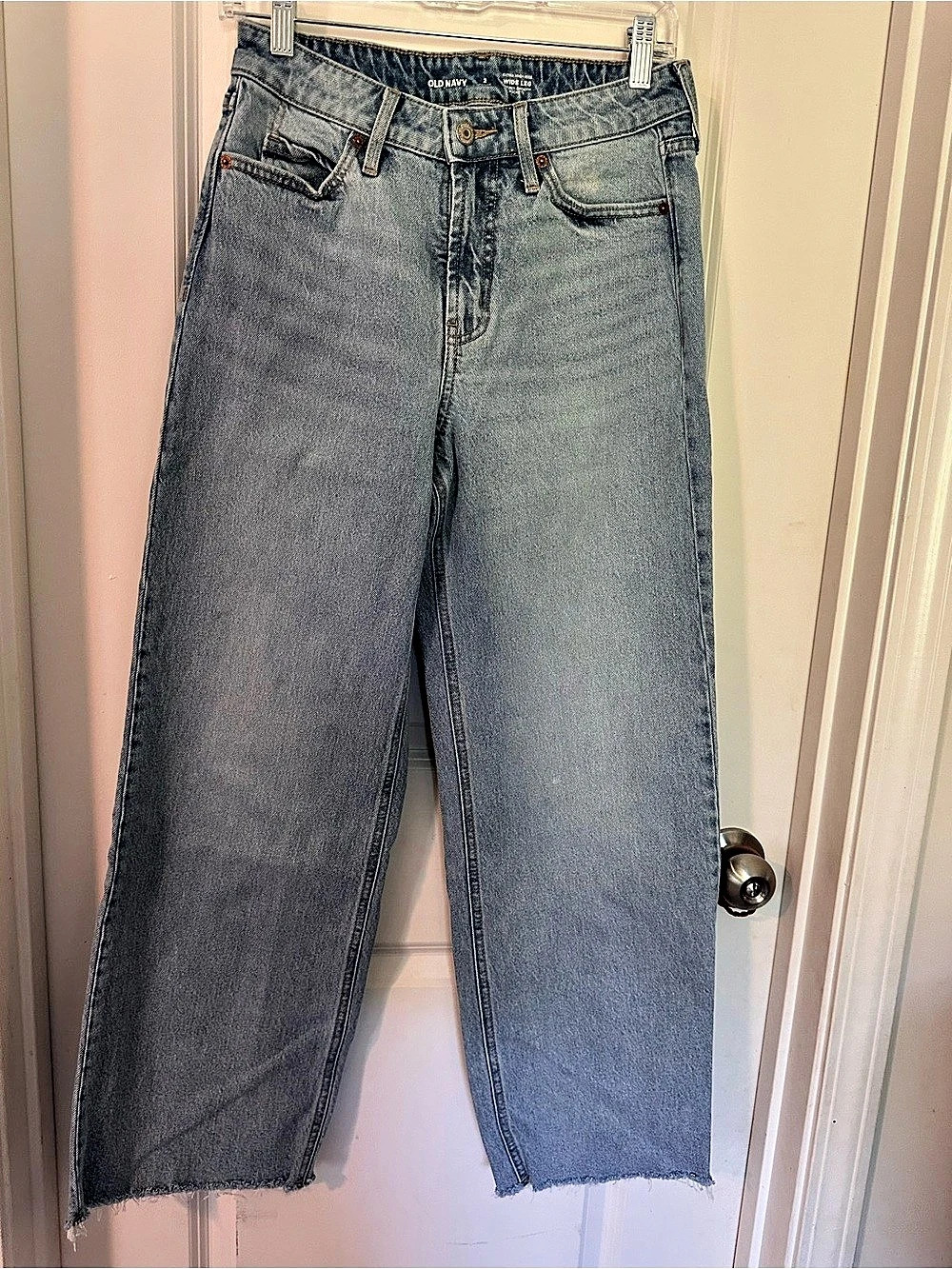 Old Navy Extra High-Waisted Wide-Leg Jeans Blue Size 2 Petite